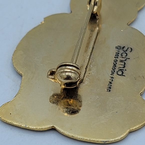 Schmid Gordon Fraser Teddy Bear Sailor Suit Sailboat Enamel Brooch Pin 80s Vtg - Picture 6 of 11